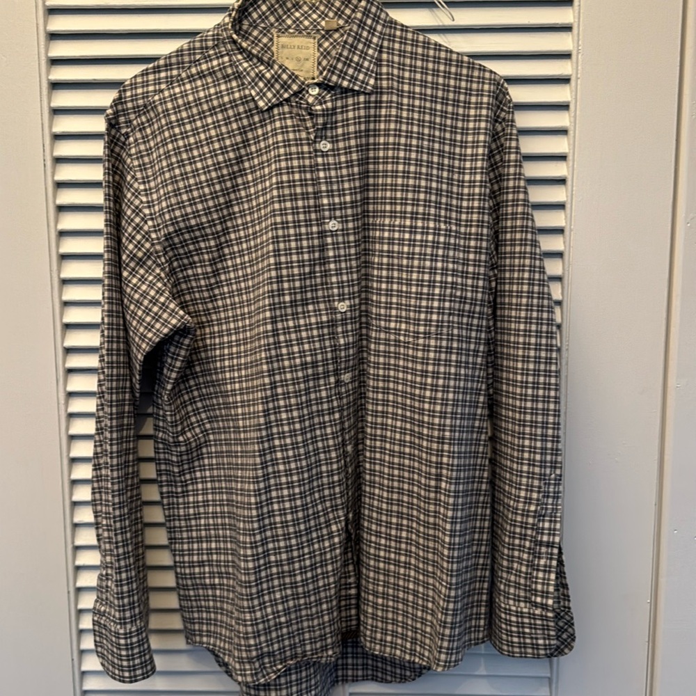 Men’s Billy Reid Checkered Shirt.  XL.   Like New.  Lightweight.